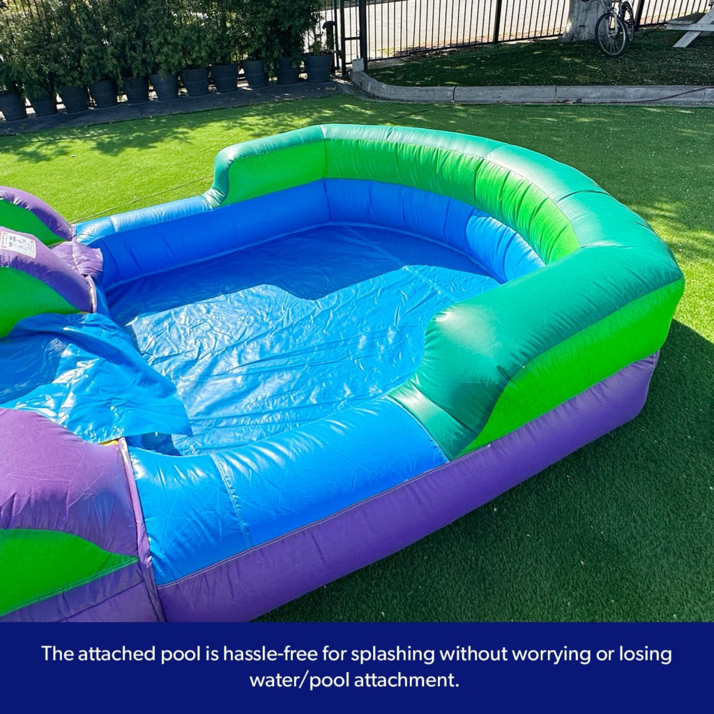HeroKiddo 16ft Tropical Inflatable Water Slide Pool