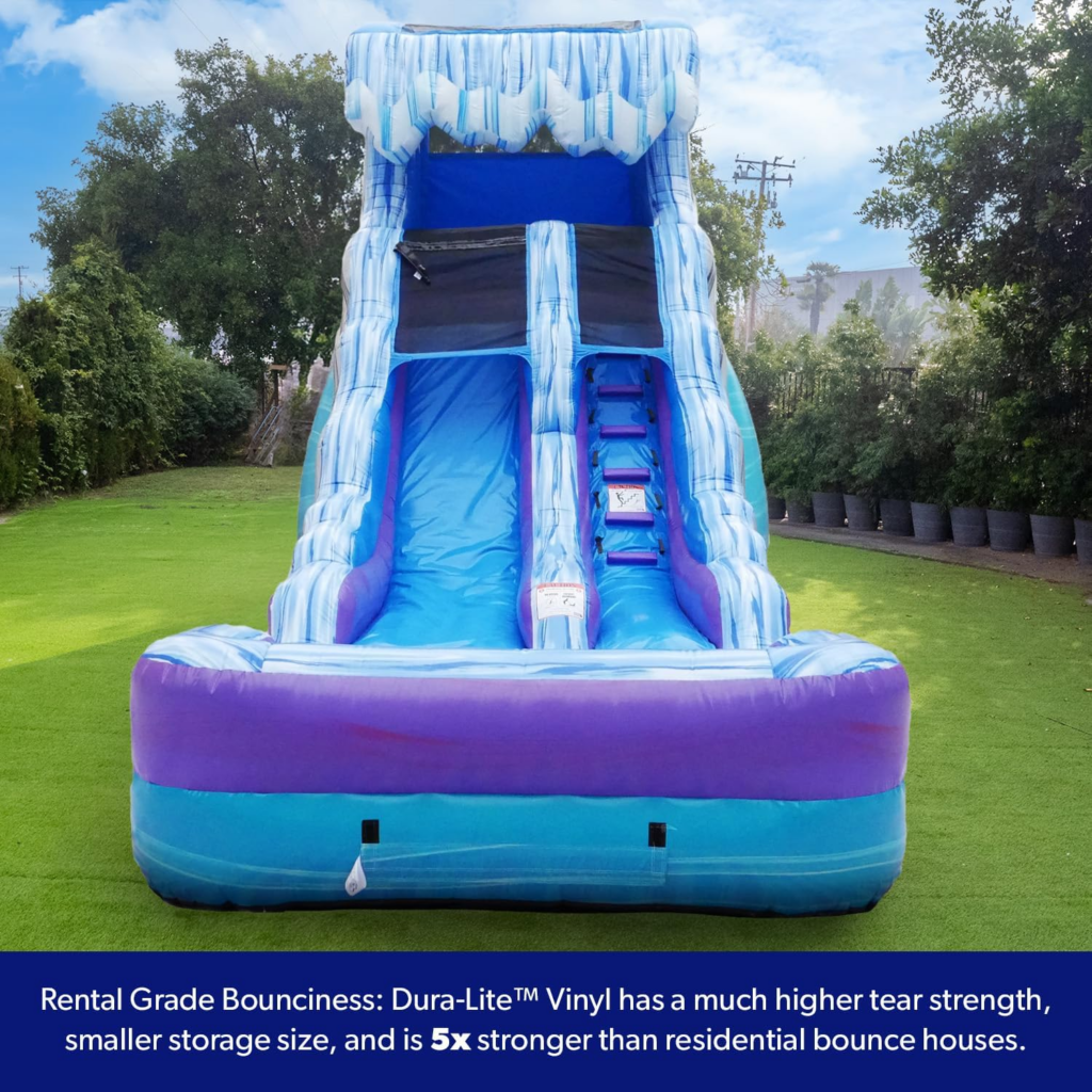 HeroKiddo 16ft Tall Ocean Wave Inflatable Water Slide