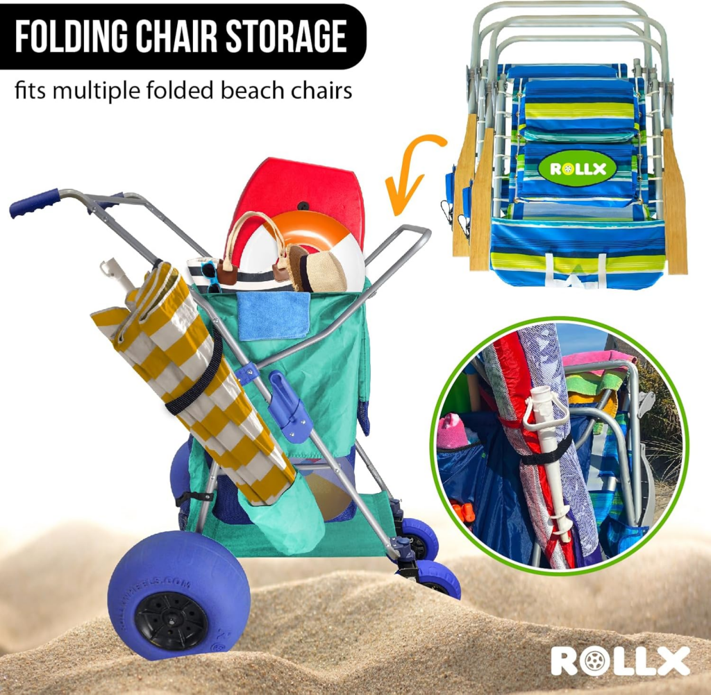 Rollx Balloon Wheeled Beach Cart Wagon