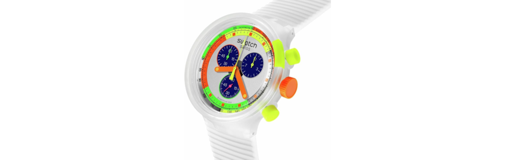 Swatch Watch Big Bold Chrono Unisex Transparent Jelly Watch
