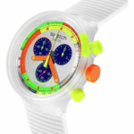 Swatch Watch Big Bold Chrono Unisex Transparent Jelly Watch