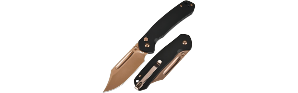 CJRB Pyrite Pocket Knife Folding Knife Steel Rose