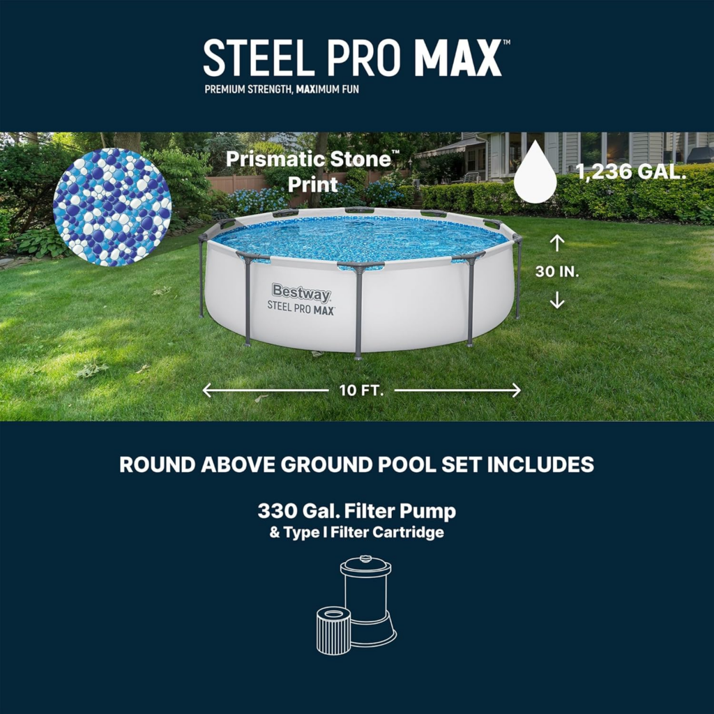 Bestway Steel Pro MAX 10' x 30" Above Ground Pool
